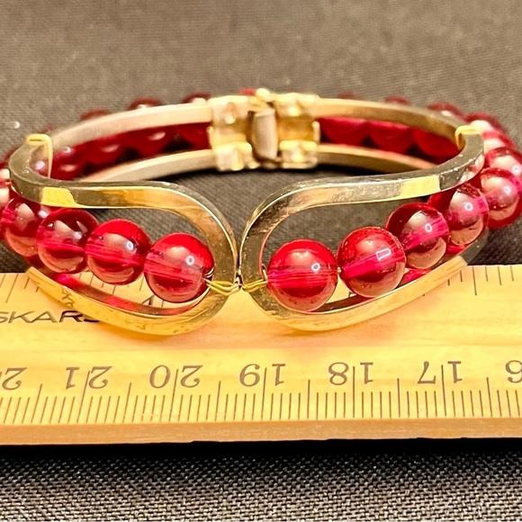 Beaded Hinged Bracelet VTG Handmade?Boho Hippie Hippy High Middle School Friends - Picture 5 of 12